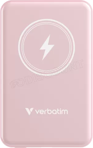 Photo de Batterie externe sans fil magnétique Verbatim Charge'n'Go - 5000mAh (Rose)