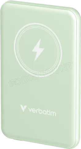 Photo de Batterie externe sans fil magnétique Verbatim Charge'n'Go - 5000mAh (Vert)
