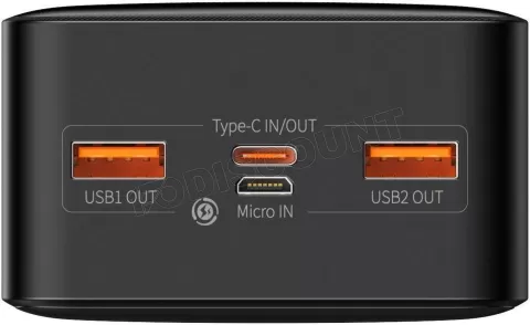 Photo de Batterie externe USB-A/C Baseus BiPow - 30000mAh 20W (Noir)