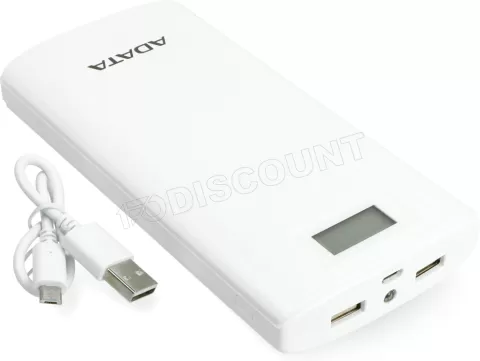 Photo de Batterie externe USB Adata - 20000mAh (Blanc)