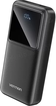 Photo de Batterie externe USB avec écran Vention - 20000mAh 22.5W (Noir)