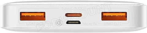 Photo de Batterie externe USB Baseus Bipow - 10000mAh 20W (Blanc)