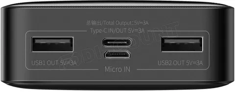 Photo de Batterie externe USB Baseus Bipow - 20000mAh 15W (Noir)