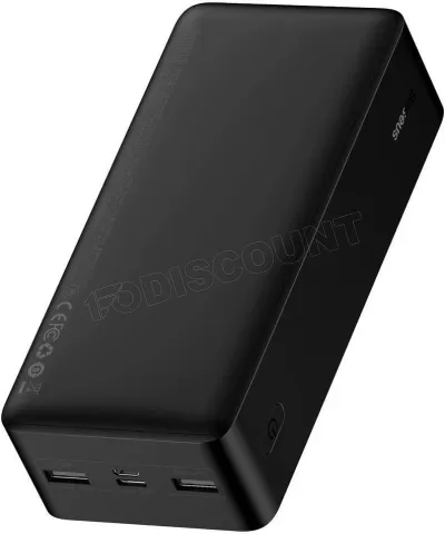 Photo de Batterie externe USB Baseus Bipow Digital Display - 30000mAh 15W (Noir)