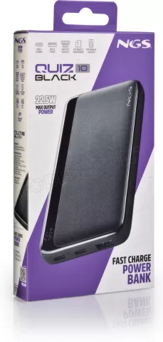 Photo de Batterie externe USB NGS Quiz 10 - 10000mAh (Noir)