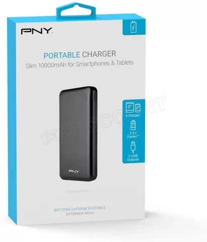Photo de Batterie externe USB PNY PowerPack B10000 - 10000mAh (Noir)