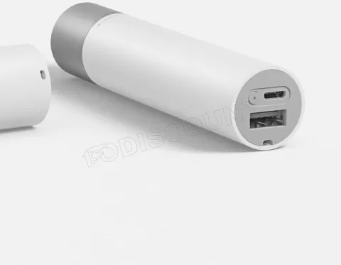 Photo de Batterie externe USB Xiaomi Mi Flashlight - 3250mAh (Blanc)