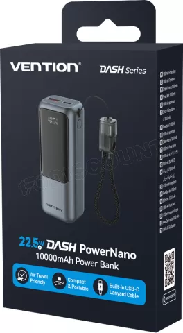 Photo de Batterie externe Vention FKOH0 10000mAh + 1x USB-C (Gris)