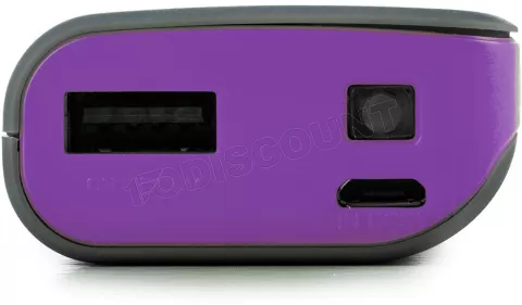 Photo de Batterie USB portable NGS Powerpump 4000 mAh pour smartphones (Gris/Violet)