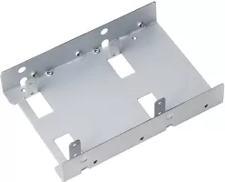 Photo de Berceau SilverStone SST-SDP08-Lite double 2"1/2 dans une baie de 3"1/2 (Argent)
