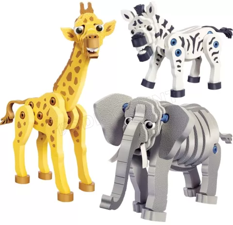 Photo de Bloco Toys : Girafe, Zèbre & Eléphant