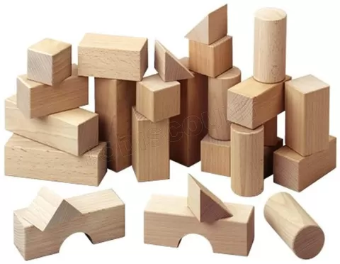 Photo de Blocs de construction en bois - Boîte de Base