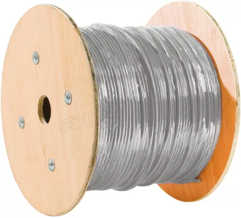 Photo de Bobine de câble réseau RJ45 Catégorie 6A (F/UTP) Multibrin 500m (Gris)