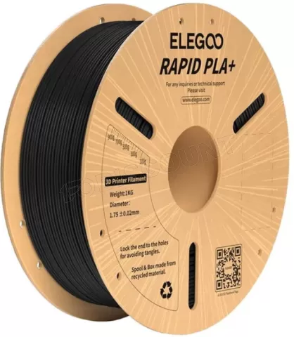 Photo de Bobine de Filament Elegoo Rapid PLA+ 3D Noir Ø1,75mm - 1kg