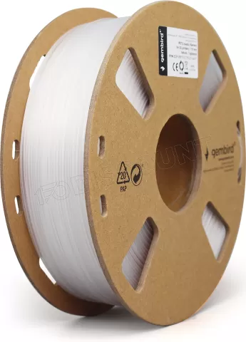 Photo de Bobine de Filament PET-G 3D Gembird Blanc Ø1.75mm - 1kg