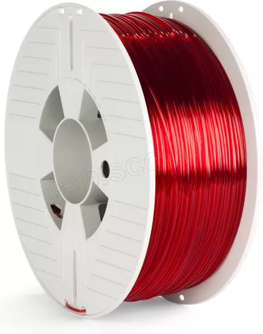 Photo de Bobine de Filament PET-G 3D Verbati Ø1.75mm - 1kg (Rouge Transparent)