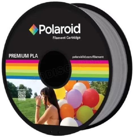 Photo de Bobine de Filament PLA Polaroid Premium 1,75mm - 1Kg (Argent)