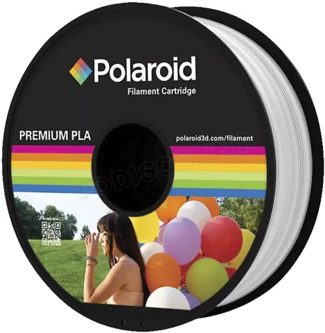 Photo de Bobine de Filament PLA Polaroid Premium 1,75mm - 1Kg (Blanc)