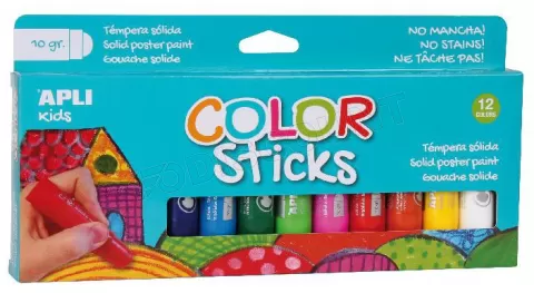 Photo de Boite de 12 sticks de gouache Color Sticks