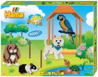 Photo de Boîte de 4000 perles Hama - Thème Mes animaux domestiques