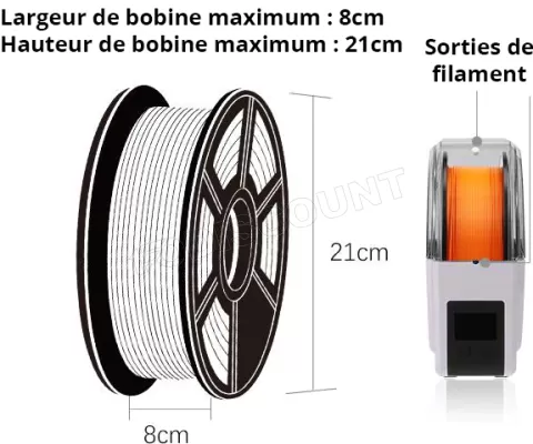 Boite de séchage / Dryer pour filament 3D, Pour filament 1.75mm