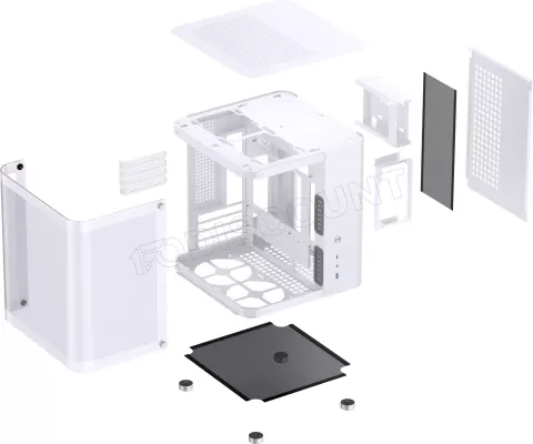 Photo de Boitier Cube Micro ATX Jonsbo TK-1 2.0 avec panneau vitré (Blanc)