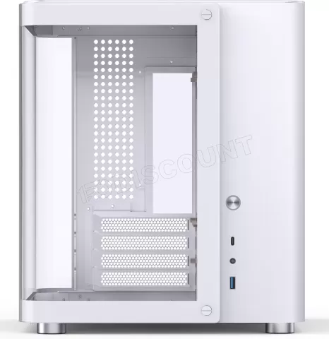 Photo de Boitier Cube Micro ATX Jonsbo TK-1 2.5 avec panneaux vitrés (Blanc)