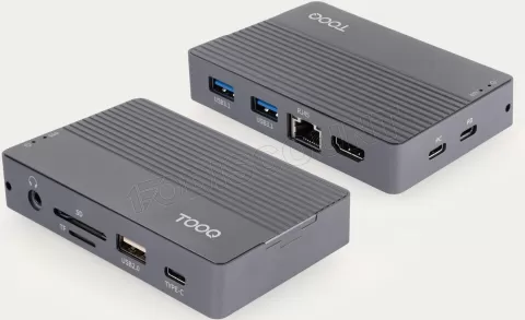 Photo de Boitier externe avec HUB USB-C 10 en 1 Tooq TQE-2242G - NVMe M.2 Type 2280 (Noir)