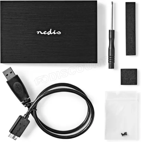 Photo de Boitier externe Nedis HDDE25310 USB 3.1 - 2"1/2 S-ATA (Noir)