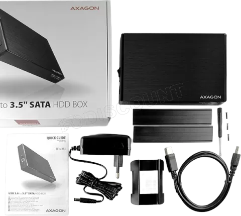 Photo de Boitier externe USB 3.0 Axagon Aline EE35-XA3 - S-ATA 3,5" (Noir)