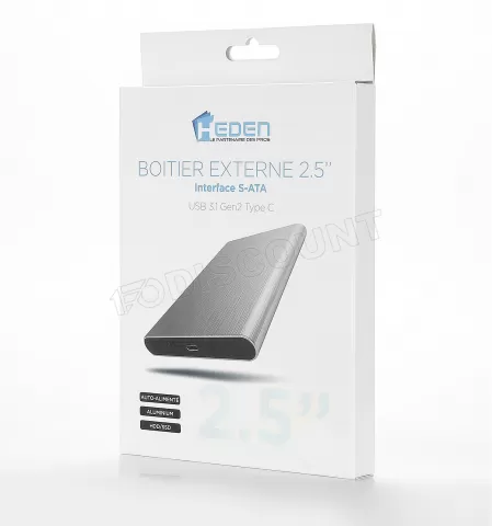Photo de Boitier externe USB 3.1 Heden - S-ATA 2,5" (Argent)