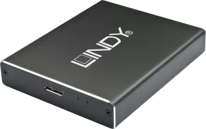Photo de Boitier externe USB 3.1 Lindy - 2x S-ATA M.2 Type 2280 (Noir)