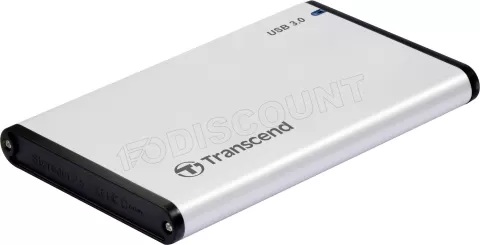 Photo de Boitier externe USB 3.1 pour disque 2,5" Transcend StoreJet 25S3 (Argent)