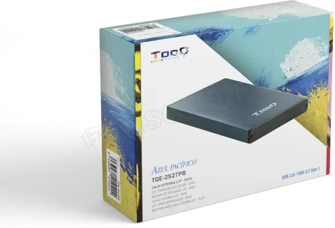 Photo de Boitier externe USB 3.1 TooQ TQE-2527 - S-ATA 2,5" (Bleu)