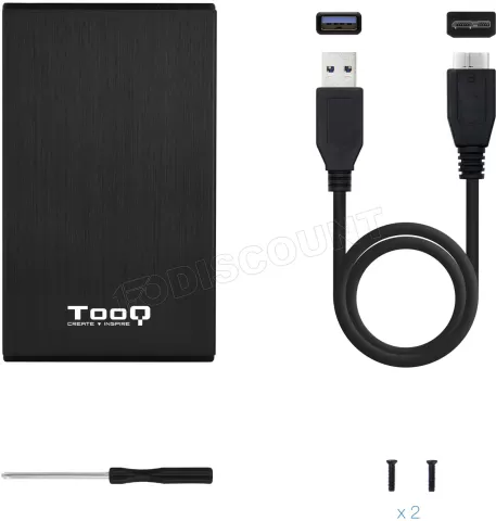 Photo de Boitier externe USB 3.1 TooQ TQE-2527 - S-ATA 2,5" (Noir)