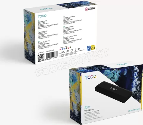 Photo de Boitier externe USB-C 3.1 Tooq BETA - NVMe M.2 Type 2280 (Noir)