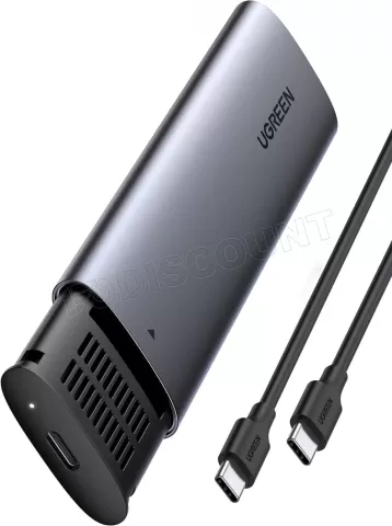 Photo de Boitier externe USB-C 3.1 Ugreen - NVMe M.2 Type 2280 (Gris)