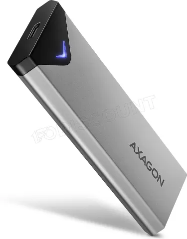 Photo de Boitier externe USB-C 3.2 Axagon EEM2-UG2 - S-ATA/NVMe M.2 Type 2280 (Argent)