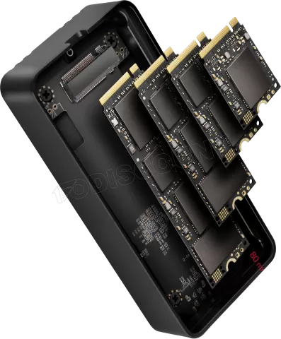 Photo de Boitier externe USB-C 4.0 Axagon EEM2-40G NVMe M.2 Type 2280 (Noir)