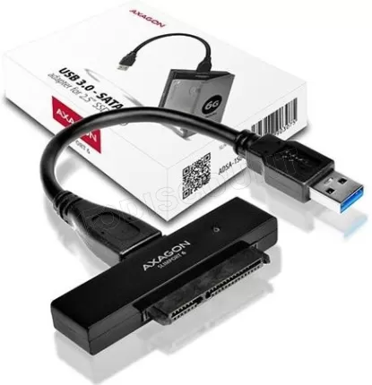 Photo de Boitier externe/Adaptateur USB 3.0 Axagon ADSA-1S6 - S-ATA 2,5" (Gris)