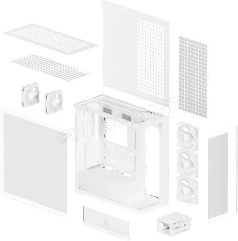 Photo de Boitier Grand-Tour E-ATX Arctic Xtender RGB avec panneaux vitrés (Blanc)