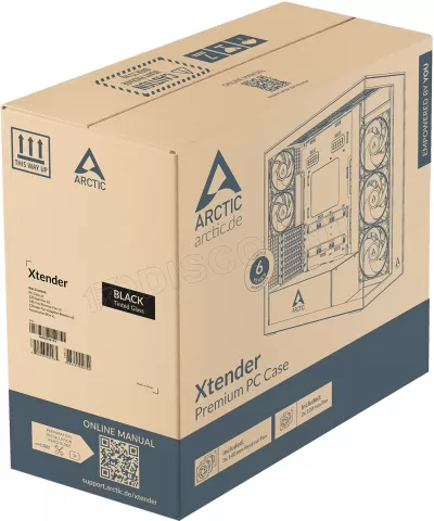 Photo de Boitier Grand-Tour E-ATX Arctic Xtender VG Tinted RGB avec panneaux vitrés (Noir)