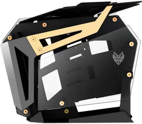 Photo de Boitier Grand Tour E-ATX FSP T-Wings CMT710 avec panneaux vitrés (Noir/Or)