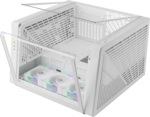 Photo de Boitier Grand Tour E-ATX Gamdias Neso P1 Pro avec panneaux vitrés (Blanc)