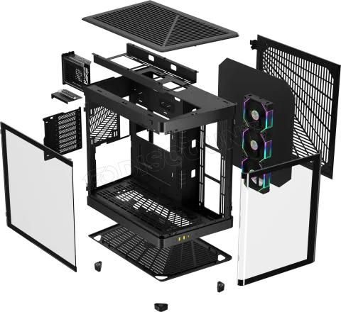 Photo de Boitier Grand Tour E-ATX Gamdias Neso P1 Pro avec panneaux vitrés (Noir)