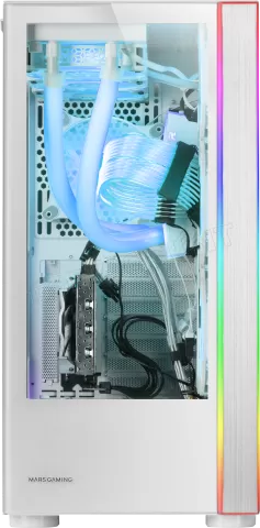Photo de Boitier Grand Tour E-ATX Mars Gaming MC-Ultra RGB avec panneaux vitrés (Blanc)