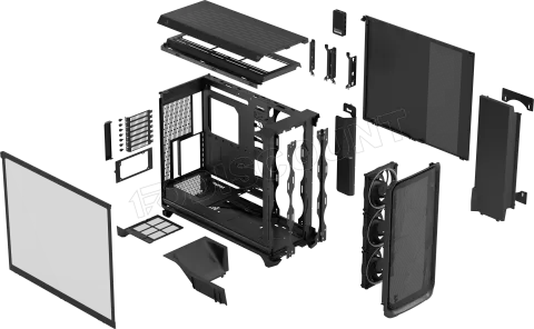 Photo de Boitier Grand Tour EE-ATX Fractal Design Meshify 3 XL RGB avec panneau vitré (Noir)