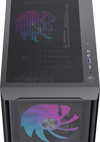 Photo de Boitier Micro ATX Einarex PM150 RGB avec panneau vitré (Noir)