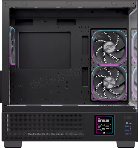 Photo de Boitier Micro ATX Einarex SM501D RGB avec panneaux vitrés (Noir)