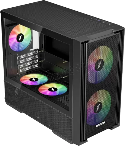 Photo de Boitier Mini Tour Micro ATX 1stPlayer AU6 ARGB avec panneaux vitrés (Noir)
